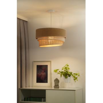 Duolla - Hängeleuchte an Schnur YUTE TRIO 3xE27/15W/230V d 60 cm braun/grau/beige