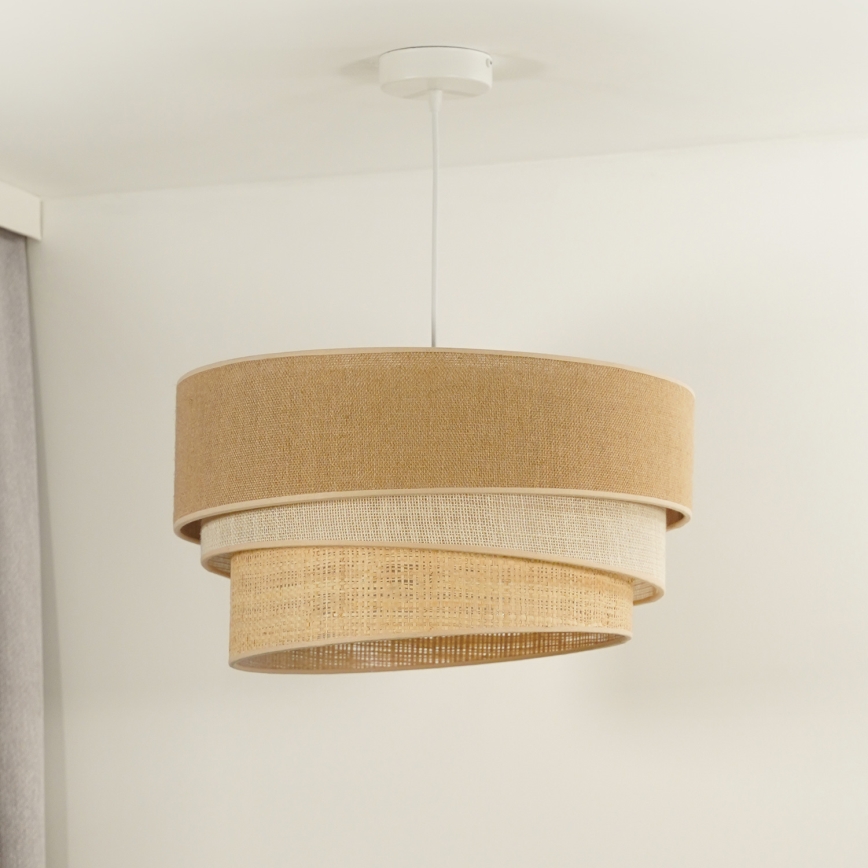 Duolla - Hängeleuchte an Schnur YUTE TRIO 3xE27/15W/230V d 60 cm braun/grau/beige