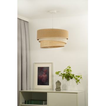 Duolla - Hängeleuchte an Schnur YUTE TRIO 3xE27/15W/230V d 60 cm braun/grau/beige