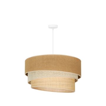 Duolla - Hängeleuchte an Schnur YUTE TRIO 3xE27/15W/230V d 60 cm braun/grau/beige