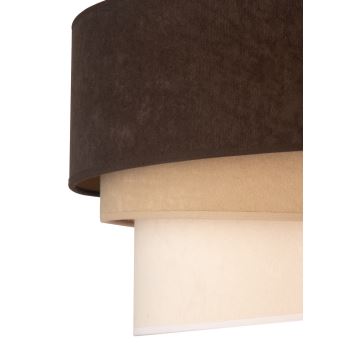 Duolla - Kronleuchter an Schnur DEVON 1xE27/40W/230V braun/beige