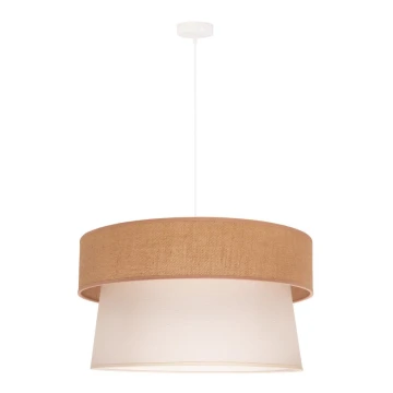 Duolla - Kronleuchter an Schnur ETNIC 1xE27/40W/230V creme/beige