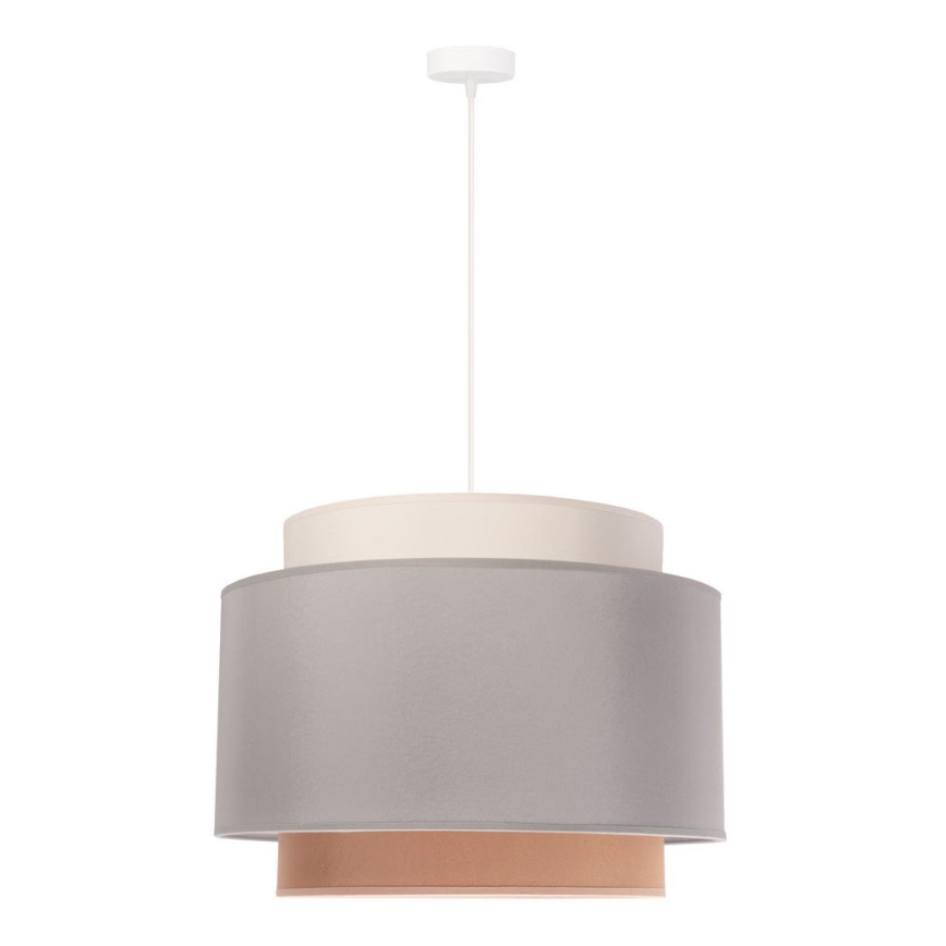 Duolla - Kronleuchter an Schnur SOHO 1xE27/40W/230V grau/creamig/beige