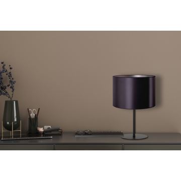 Duolla - Tischlampe CANNES 1xE14/15W/230V 20 cm schwarz/silbern