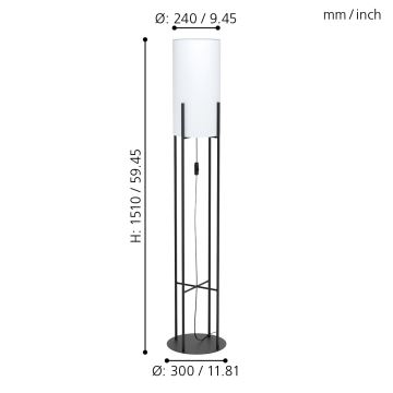 Eglo - Stehlampe 1xE27/60W/230V