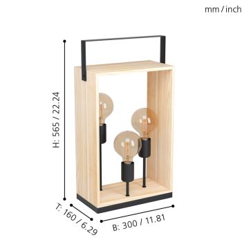 Eglo - Tischlampe 3xE27/40W/230V