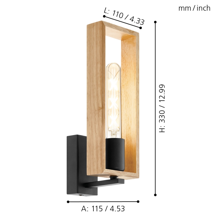 Eglo - Wandleuchte 1xE27/60W/230V - FSC-zertifiziert