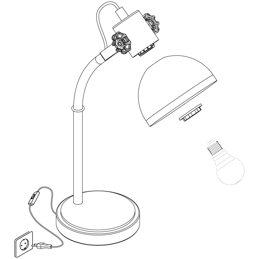 Eglo - Tischleuchte 1xE27/28W/230V - FSC-zertifiziert