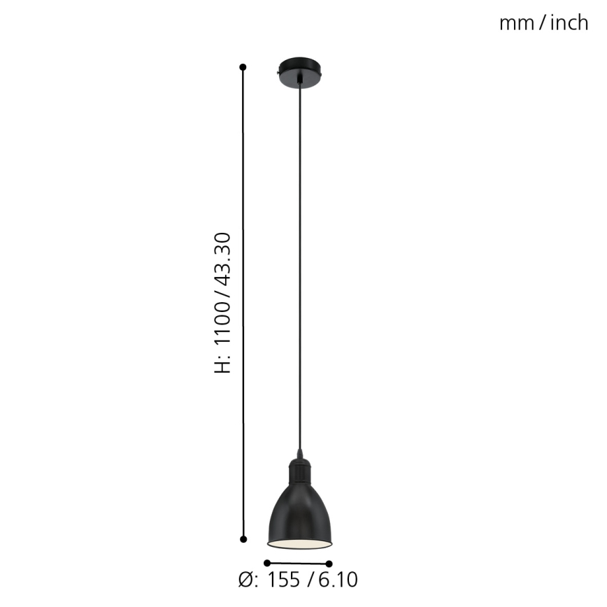 Eglo - Csillár 1xE27/60W/230V