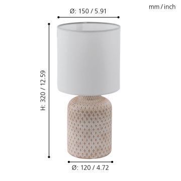 Eglo 55075 - LED-Tischleuchte BELLARIVA 1xE14/4W/230V beige