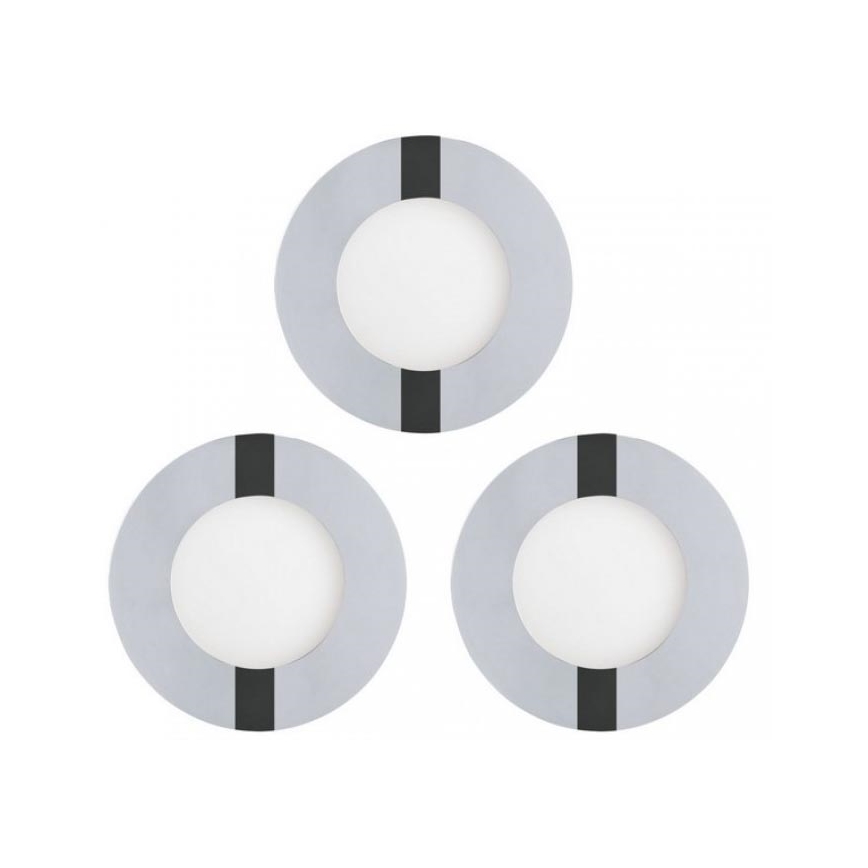 Eglo 78733 - SET 3x LED-Einbauleuchte für Badezimmer FUEVA 1xLED/2,7W/230V IP44