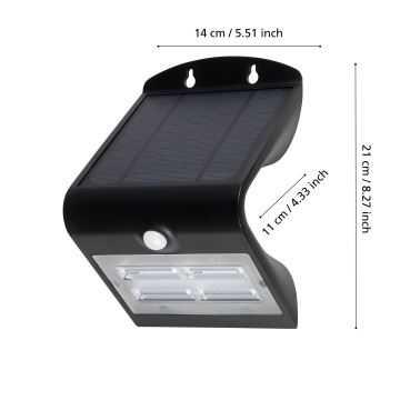 Eglo - LED Außen-Solarleuchte mit Sensor LED/3,2W/3,7V IP54