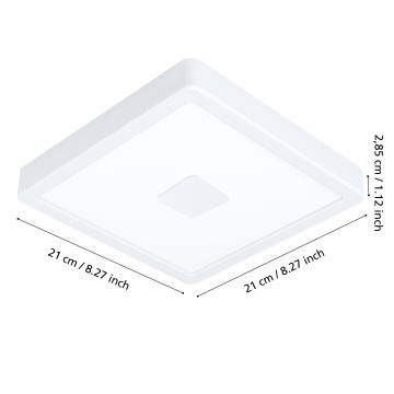 Eglo - LED Auβen-Deckenleuchte LED/17W/230V IP44 weiß