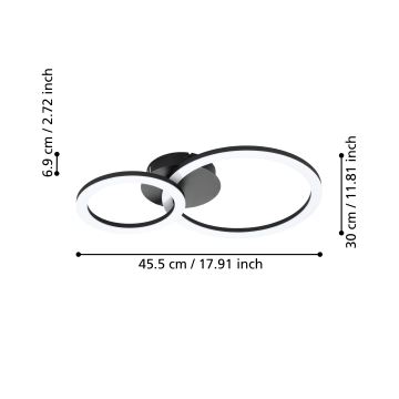 Eglo – Dimmbare LED-Deckenleuchte LED/33W/230V