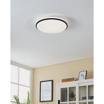 Eglo - LED-Deckenleuchte fürs Badezimmer LED/15,6W/230V IP44 schwarz