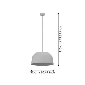 Eglo - Hängeleuchte an Schnur 1xE27/40W/230V d 52 cm