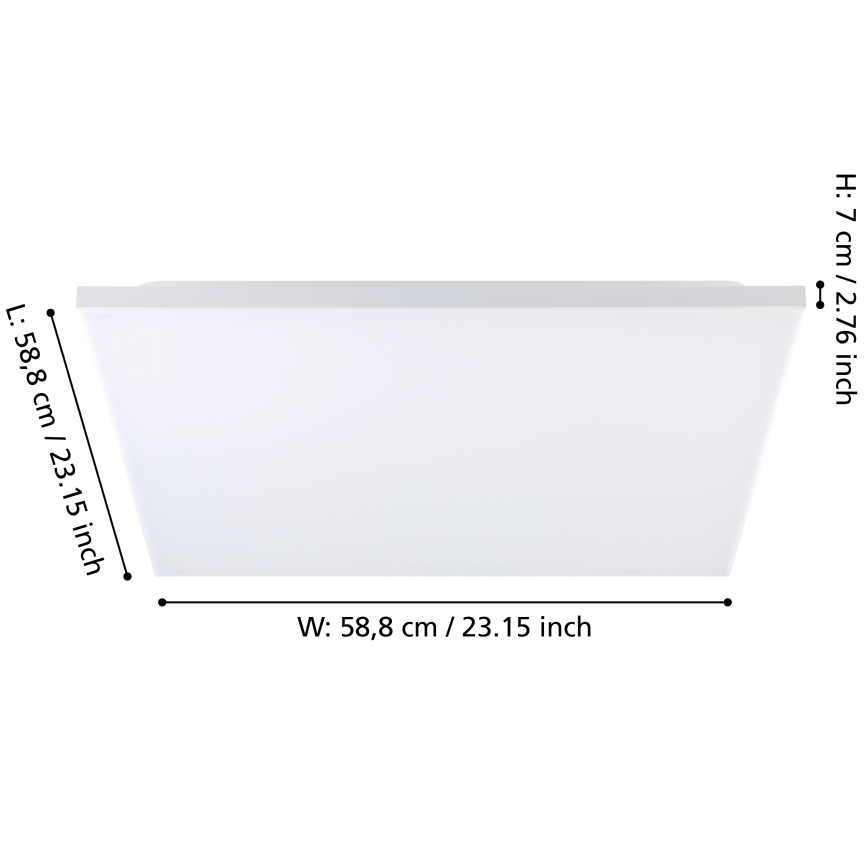 Eglo – Dimmbare LED-RGBW-Deckenleuchte LED/31W/230V 3000-6500K + Fernbedienung