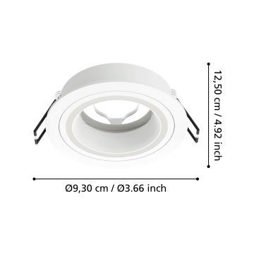 Eglo - Einbauleuchte 1xGU10/35W/230V weiß