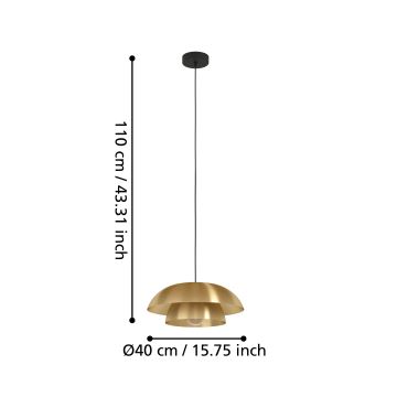 Eglo - Hängeleuchte an Schnur 1xE27/40W/230V