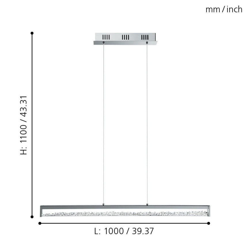 EGLO 90929 - Hängekronleuchter CARDITO 1x36,48W(228 LED)