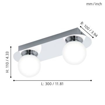 Eglo - LED Badezimmerleuchte 2xLED/3,3W/230V