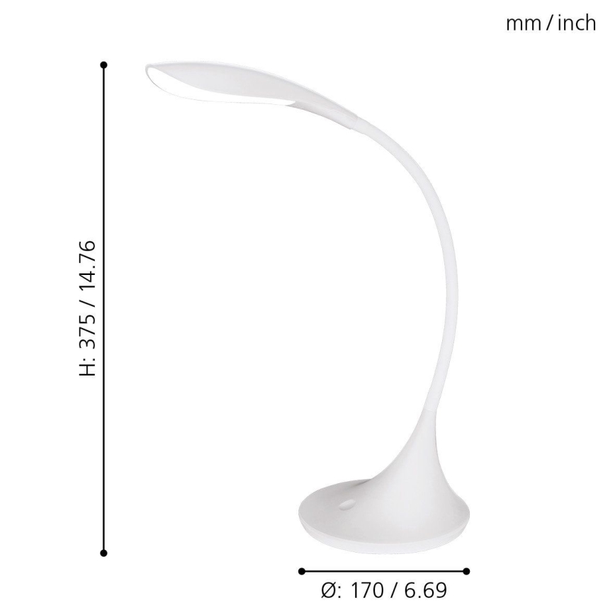 Eglo - LED dimmbare Lampe 1xLED/4,5W/230V weiß