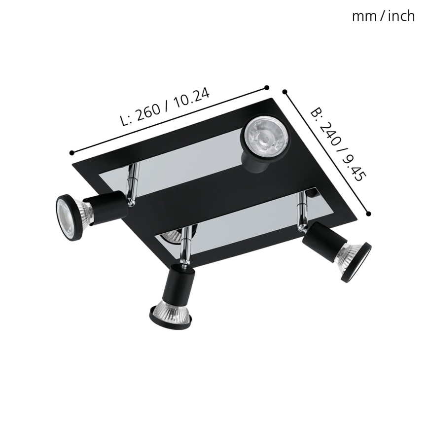 Eglo 94966 - LED Spotleuchte SARRIA 4xGU10-LED/5W/230V