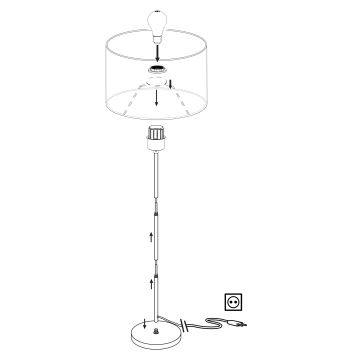 Eglo - Stehlampe 1xE27/60W/230V