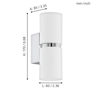 Eglo - LED Wandleuchte 2xGU10-LED/4W/230V