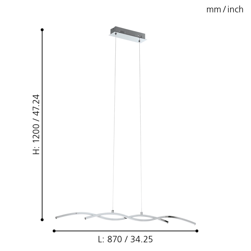 Eglo - LED Kronleuchter 2xLED/9W/230V