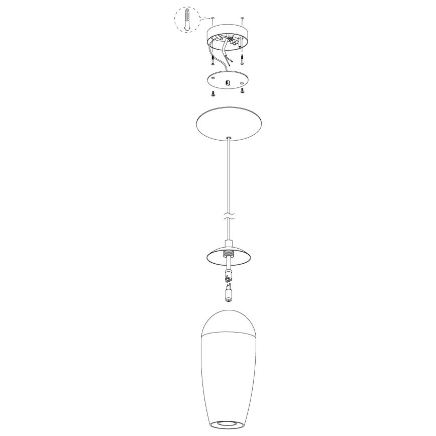 Eglo - LED Kronleuchter auf der Litze 1xG9/2,5W/230V