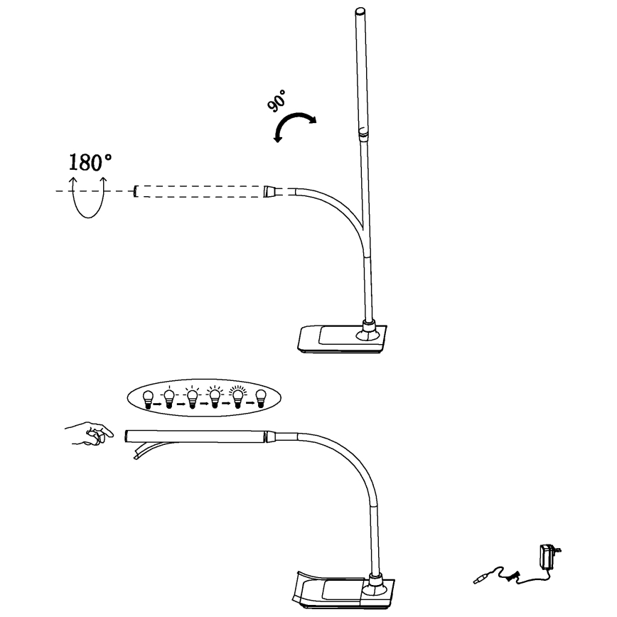 Eglo - LED Tischlampe LED/3,5W/230V weiß