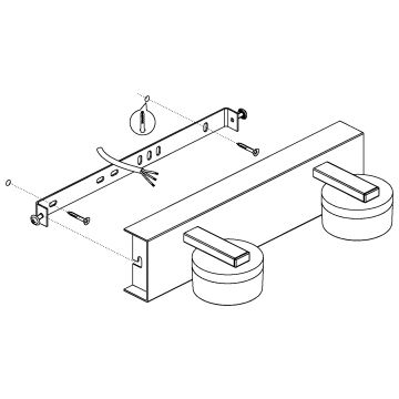 Eglo - Dimmbare LED-Wandleuchte für das Badezimmer 2xLED/7,2W/ IP44