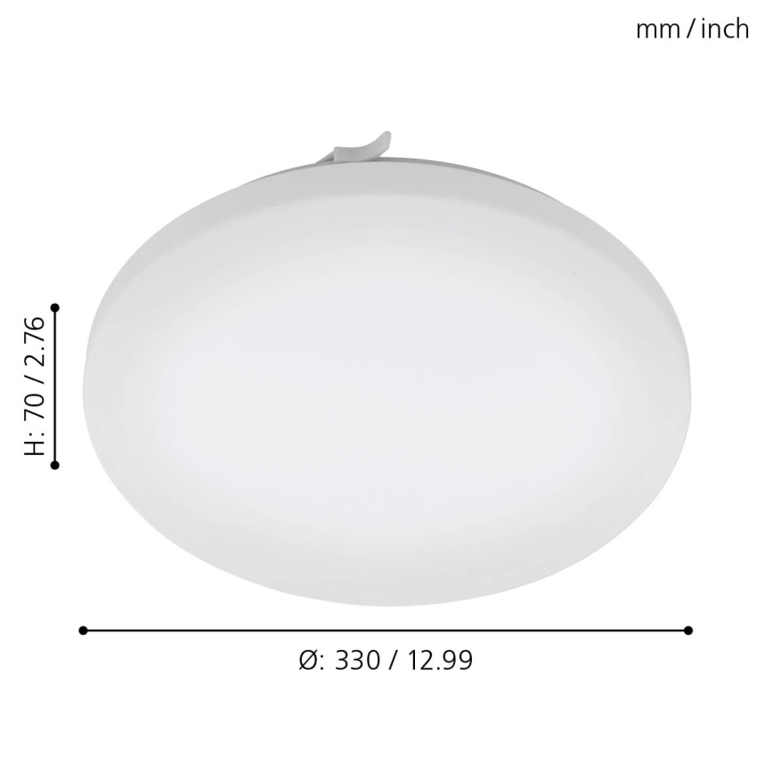 Eglo - LED Bad-Deckenleuchte LED/17,3W/230V