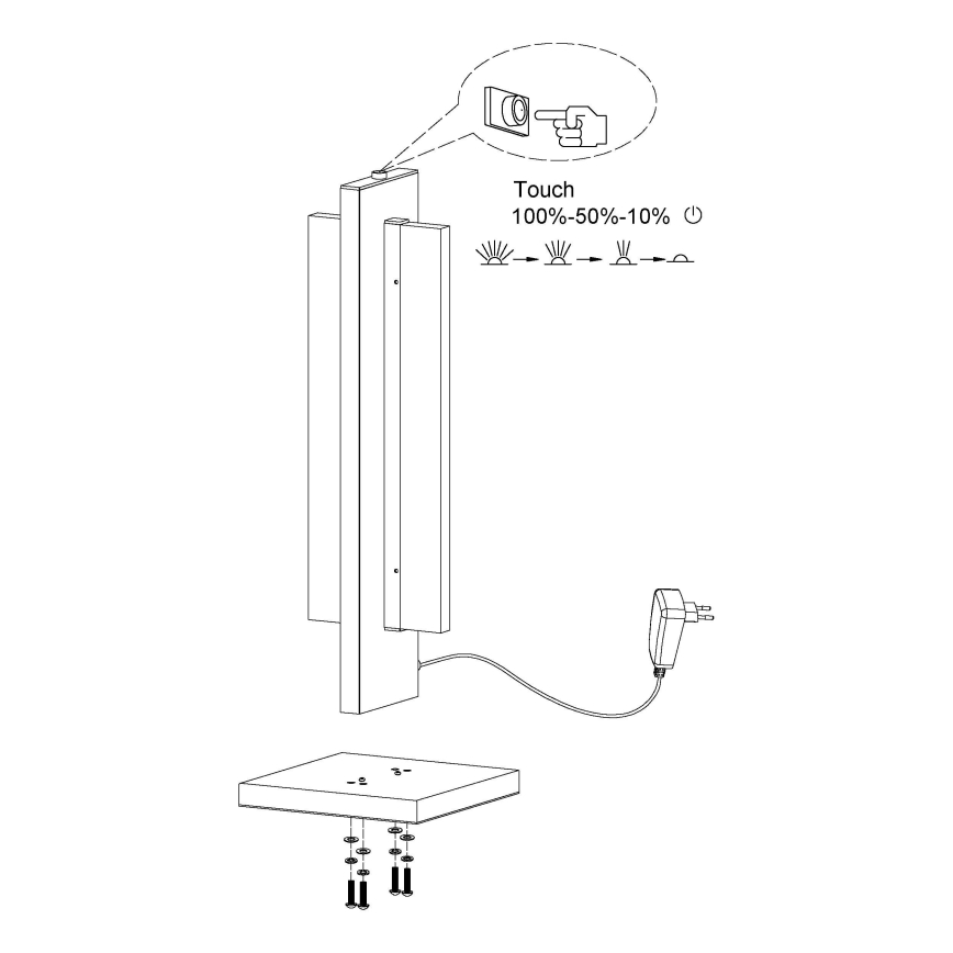 Eglo - LED Dimmbare Tischleuchte LED/15W/230V