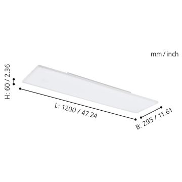 Eglo - LED-RGB-Dimmer-Deckenleuchte TURCONA-C LED/33W/230V + Fernbedienung