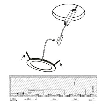 Eglo 98634 - SET 3x LED-Einbauleuchte für Badezimmer FUEVA LED/2,8W/230V