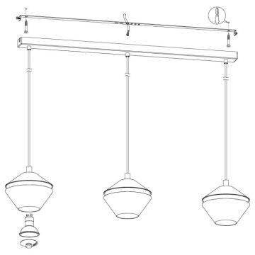 Eglo - LED Hängeleuchte 3xGU10/5W/230V