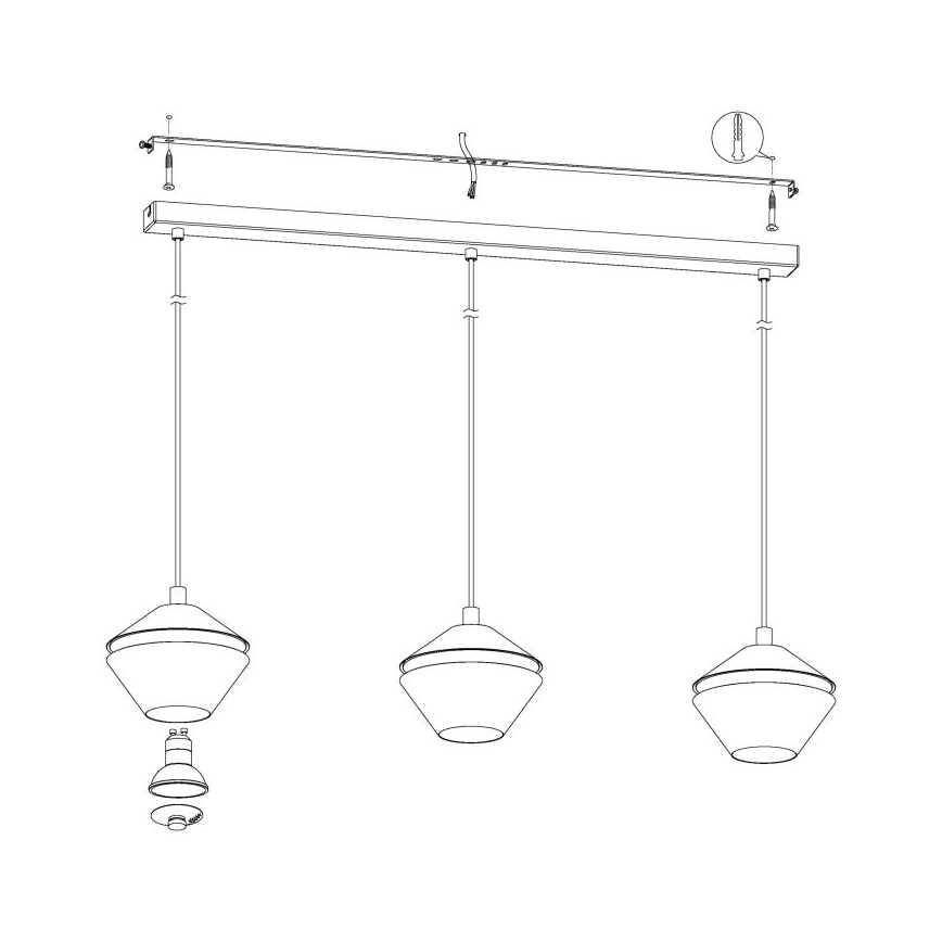 Eglo - LED Hängeleuchte 3xGU10/5W/230V