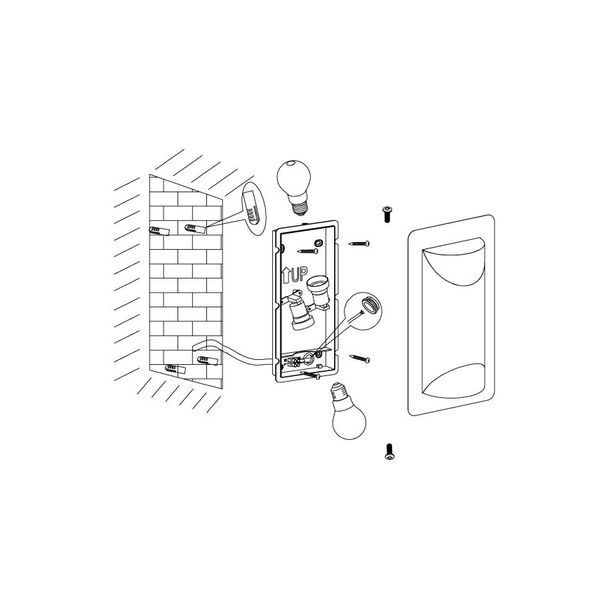 Eglo - Außenwandbeleuchtung 2xE27/10W/230V IP44