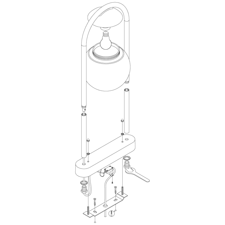 Eglo - Außenlampe 1xE27/28W/230V IP44