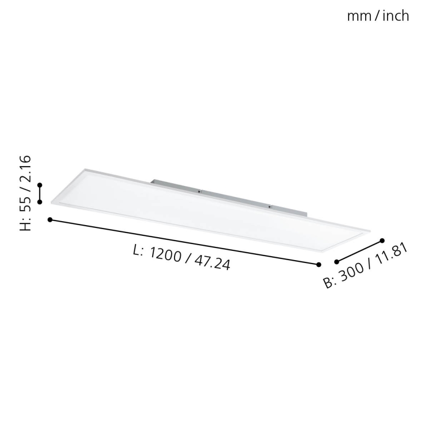 Eglo - Dimmbare RGBW-Deckenleuchte LED/32,5W/230V 2700-6500K 120x30 cm + Fernbedienung