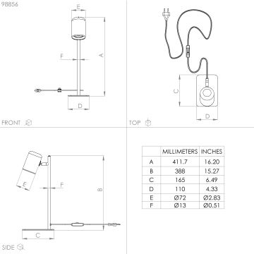 Eglo - LED Tischlampe 1xGU10/4,5W/230V weiß