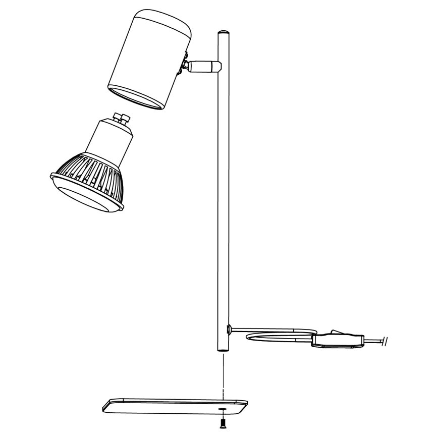 Eglo - LED Tischlampe 1xGU10/4,5W/230V weiß