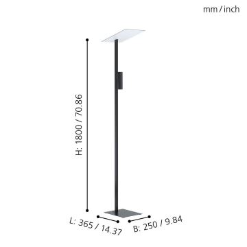 Eglo - LED Stehlampe 2xGU10/5W/230V