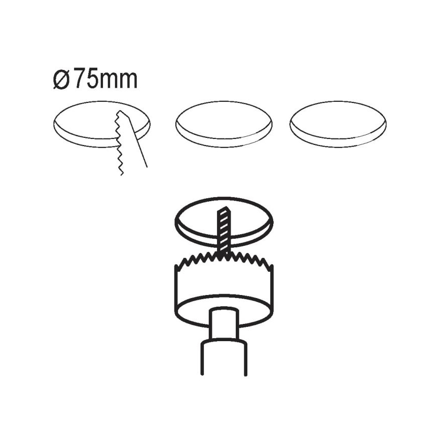 Eglo - SET 3x LED Einbauleuchte FUEVA 5 1xLED/2,7W/230V