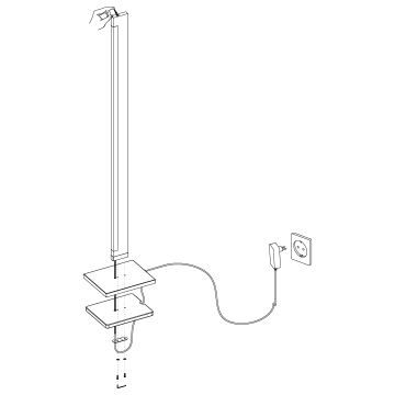 Eglo - LED dimmbare Stehleuchte CAMACHO LED/22W/230V