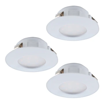 Eglo - SET 3x LED-Deckenleuchte für Badezimmer PINEDA 1xLED/6W/230V IP44