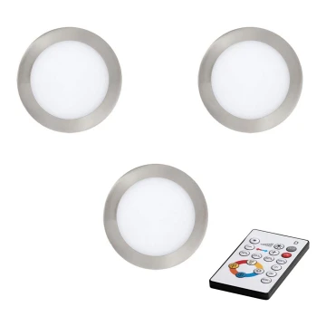 Eglo - SET 3x LED dimmbare Einbauleuchte TINUS LED/17W/230V + FB