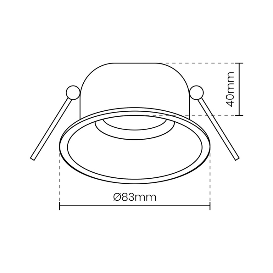 Einbaubeleuchtung EYE 1xGU10/25W/230V oval schwarz